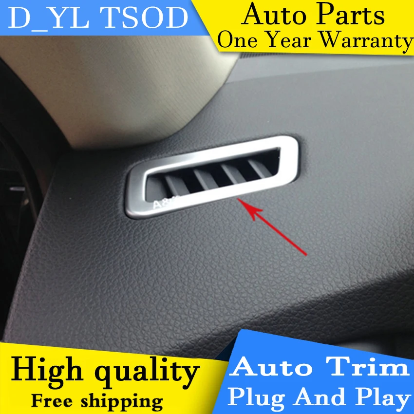 car styling for Nissan X-Trail 2014 2015 2016 ABS chrome Front upper air conditioning outlet decorative frame 2 pcs |
