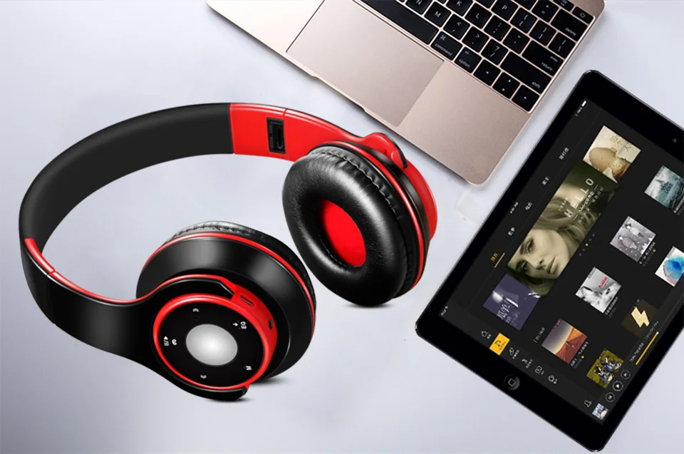 wireless headset Bluetooth earphones and headphone for girls samsung sport and SD card with mic HIFI stereo headphone in phone (10)