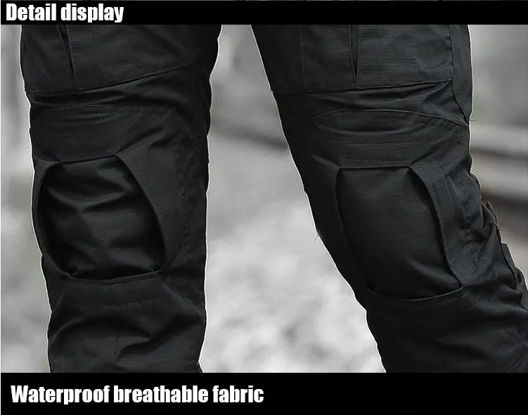 Тактические брюки-карго, военные мужские камуфляжные брюки SWAT Army Airsoft, Пейнтбольная боевая одежда, рабочие брюки, черные армейские зеленые