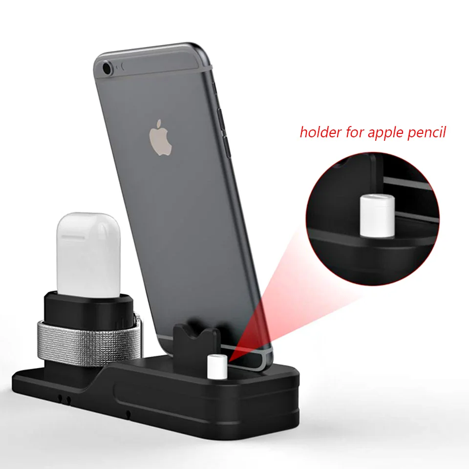 4In1 зарядная док станция Держатель для iPhone6 iPhone6S iPhone7 iPhone8 плюс Зарядное устройство