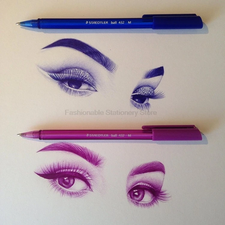 Набор цветных шариковых ручек STAEDTLER 432M10 маркеры для рисования Канцтовары