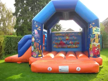 

Commercial Outdoor inflatable castle with slide sea world combo