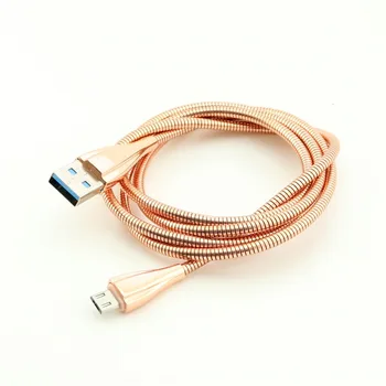 

10pcs 3ft/1m Micro USB Male Flexible Sync Data Charger Fast Charging Metal Cable For Android