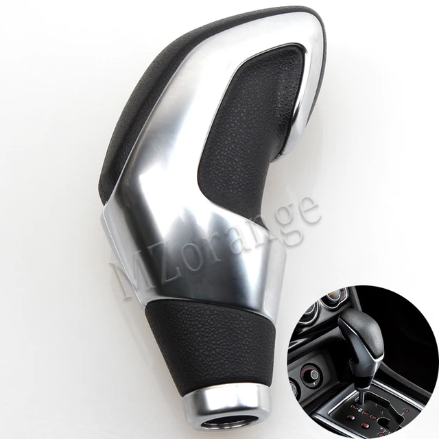 Pomello Cambio Automatico Per Peugeot - Nero E Argento - In Ecopelle E ABS - Ricambio Stiloso - Foto 5