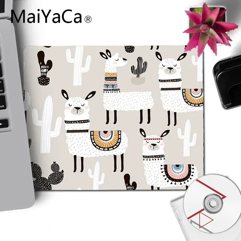 MaiYaCa лама Alpacas животные узор маленькие игровые коврики для мыши Настольный коврик компьютерный ПК игровой коврик для мыши геймерский Настольный коврик - Цвет: No Lock Edge25x29cm