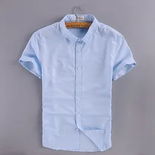 Итальянский бренд хлопчатобумажная рубашка мужчин Slim Fit с коротким рукавом с отложным воротником летние мужские повседневные модные рубашки мужские Camisa masculina