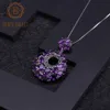 GEM'S BALLET Natural Amethyst Romantic Purple Gemstone Pendants Necklace For Women New 925 Sterling Sliver Pendant Fine Jewelry ► Photo 2/6
