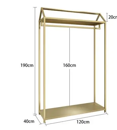 Золотая одежда для выставочного стеллажа настенные Висячие женские украшения для гардероба вешалка для одежды штанга детская одежда - Цвет: 01