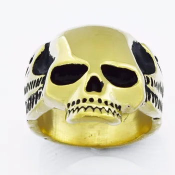 

Fanssteel Stainless Steel Jewelry Ghost SKULL BIKER RING FSR08W47G