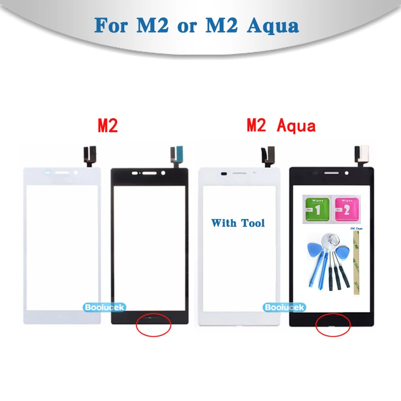 Сенсорный экран 4 8 &quotдля Sony Xperia M2 S50H D2302 D2303 D2305 D2306 и Aqua D2403 внешнее стекло панель