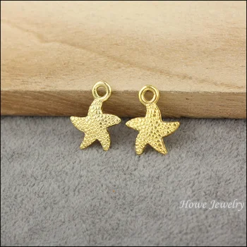 

160PCS charm lovely Starfish Pendant gold color plated Zinc Alloy Fit Bracelet Necklace DIY Metal Jewelry Findings 60023