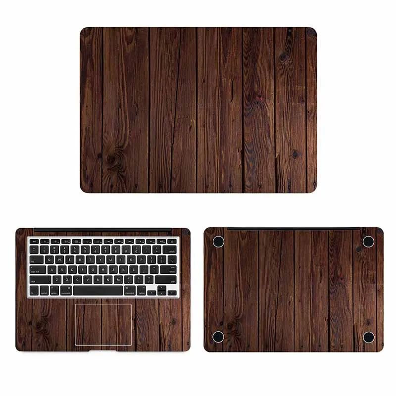 Кожа для ноутбука из коричневого дуба и древесины для Macbook Air Pro retina 11 12 13 15 дюймов Mac Dell hp Mi ноутбук Защитная Наклейка Наклейки - Цвет: ACD side