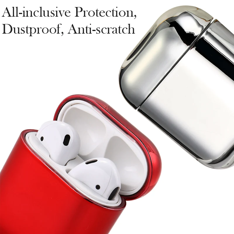 Чехол для Airpods 2 чехол s с гальваническим покрытием Жесткий Чехол Для Air pods 2 роскошные золотые противоударные наушники Чехлы аксессуары для кожи