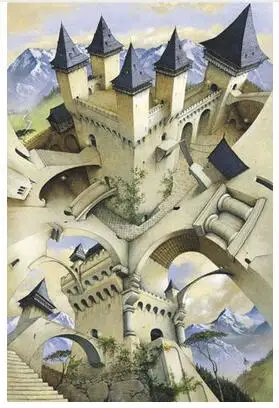 LA VISION-YVES DULAC Фантастическое искусство настенный Декор Шелковый плакат | Дом и сад