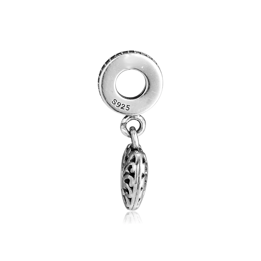 CKK Fit Pandora Браслеты Сердце шармы замочки 925 стерлингового серебра Шарм бусины для бусина для изготовления украшений