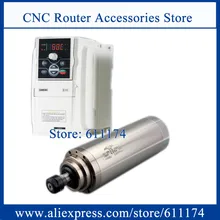 4Kw ER20 D100mm с водяным охлаждением двигателя шпинделя 24000 об/мин+ 4.0kw AC380V преобразователь частоты vfd