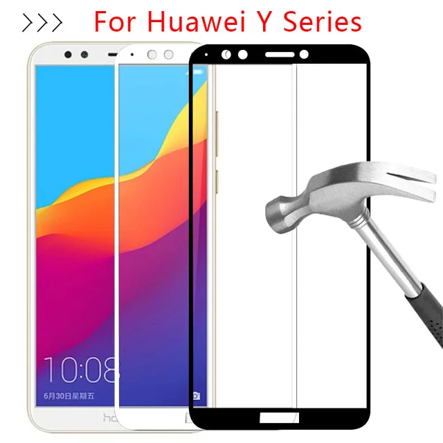 Protective Glass For Huawei Y3 Y5 Y6 Y7 Y9 Prime 2017 2018 Tempered Glas On The Y 3 5 6 7 9 3y 5y 6y 7y 9y Screen Protector Case