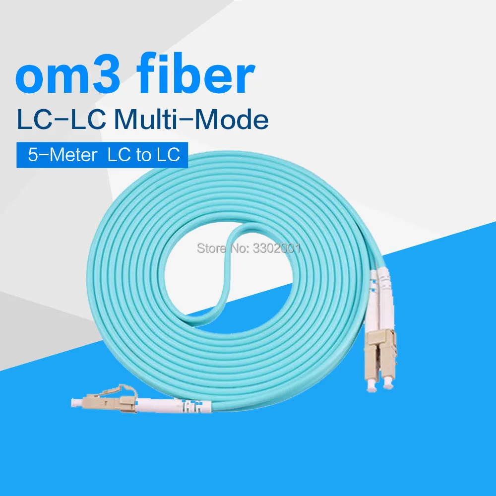

FANMI 5 Meters LC-LC 5M Multi-Mode OM3 Fiber Cable Multimode Duplex Fiber Optical Jumper Patch Cord
