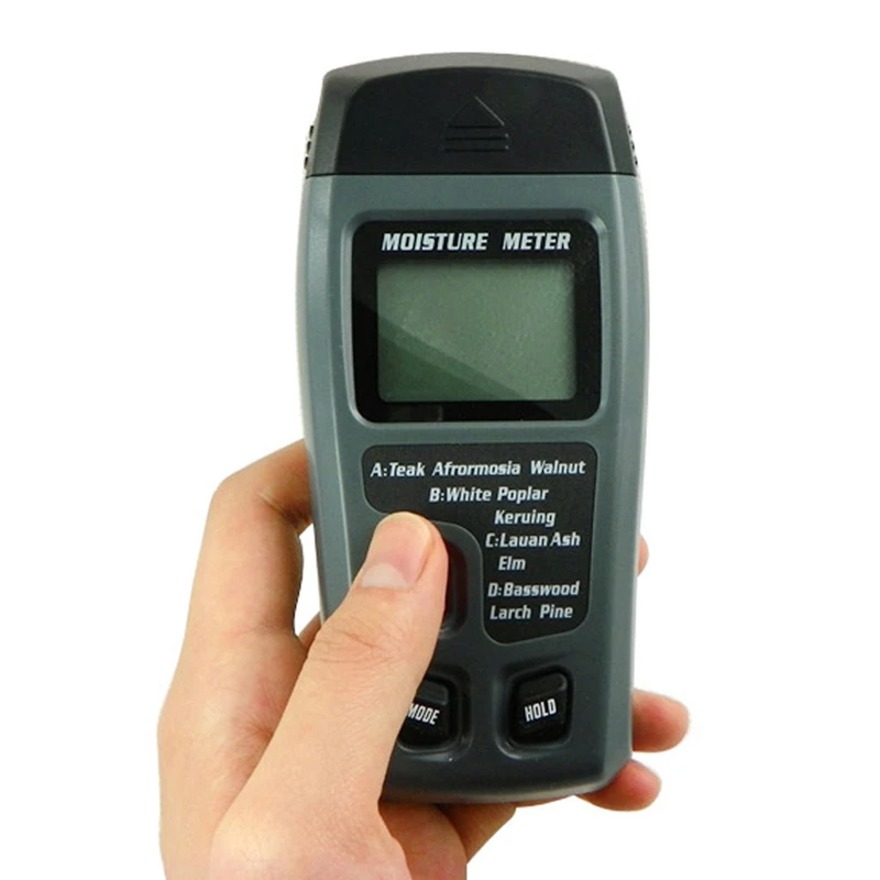 Beste Mini 2 Pins LCD Digitale Hout Papier Vochtmeter Vochtigheid Tester Timber Vochtige Detector Hygrometer Meetinstrument Bereik 0 ~ 99.9%