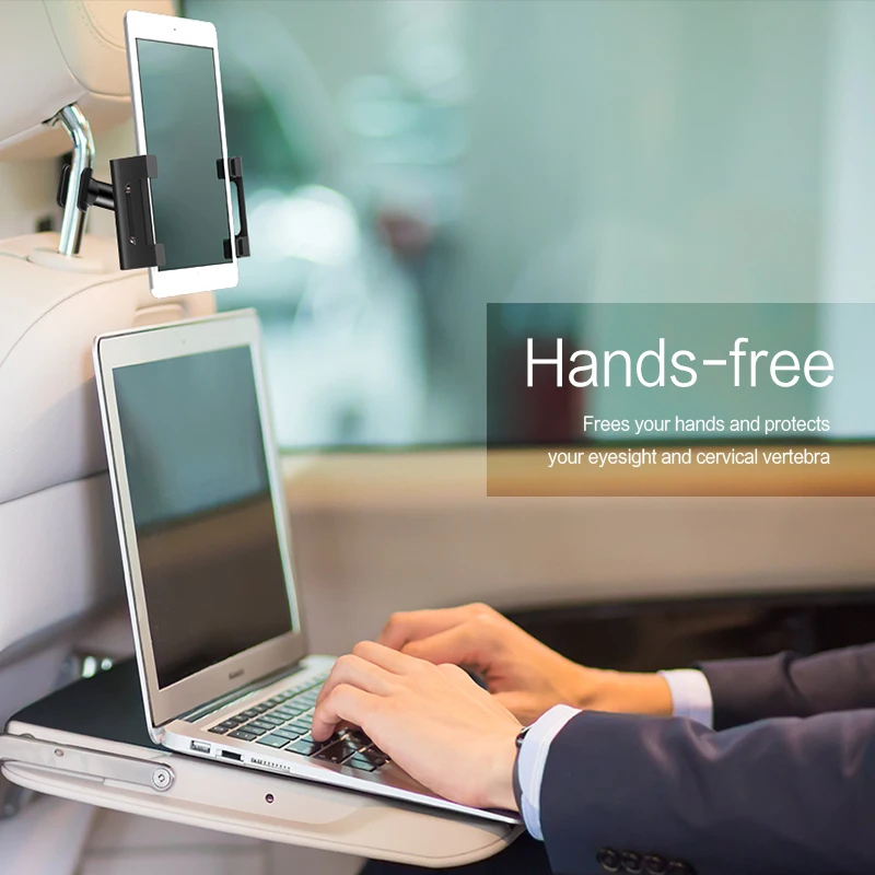 Дешево LINGCHEN автомобильные подставки для планшетов, регулируемые 4,7 12,9 дюймов, подставка для телефона, Универсальное крепление на заднее сиденье, п...