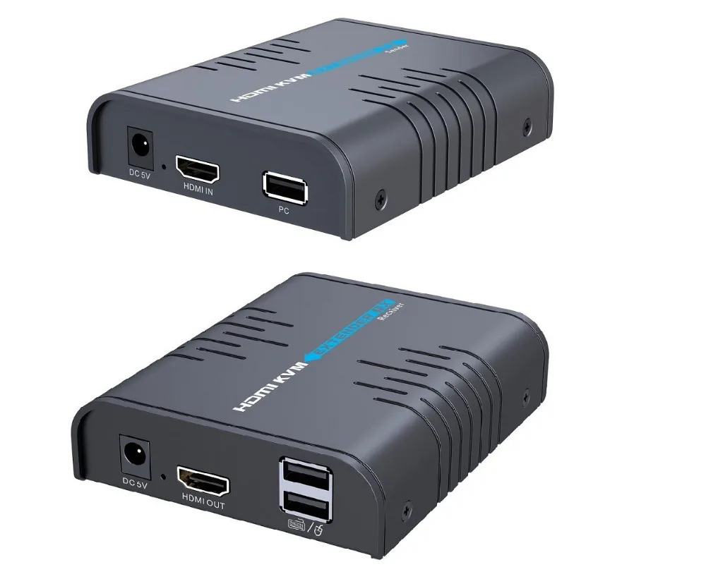 До 120 м LKV373KVM USB HDMI KVM extender over IP с кабеля Cat5e/6 1080P (один Отправитель для N