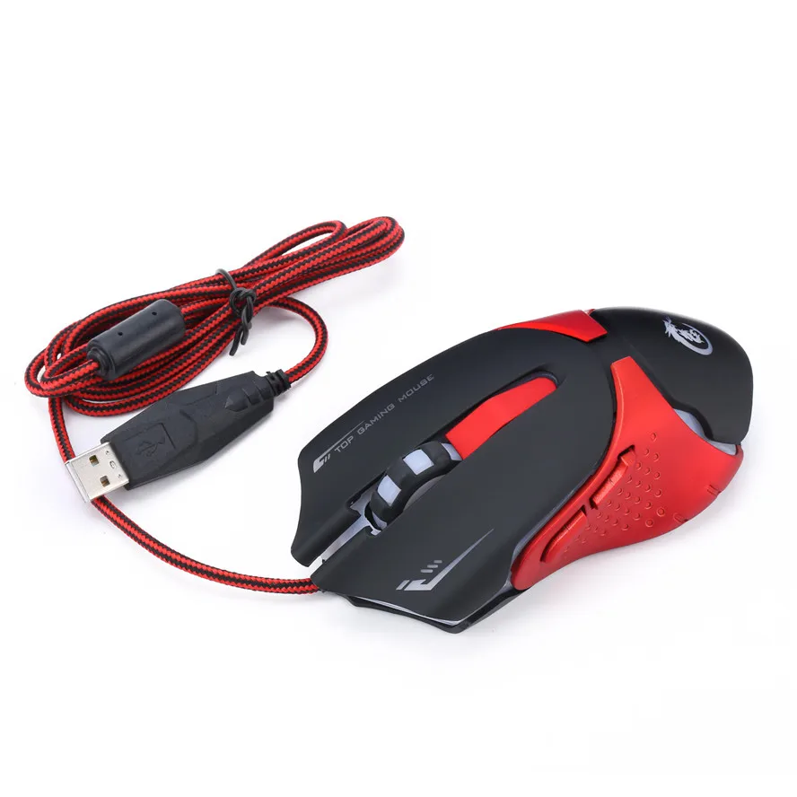 Регулируемая 3200 dpi Горячая 6D светодиодный оптическая USB Проводная профессиональная игровая мышь для портативных ПК игровых мышей