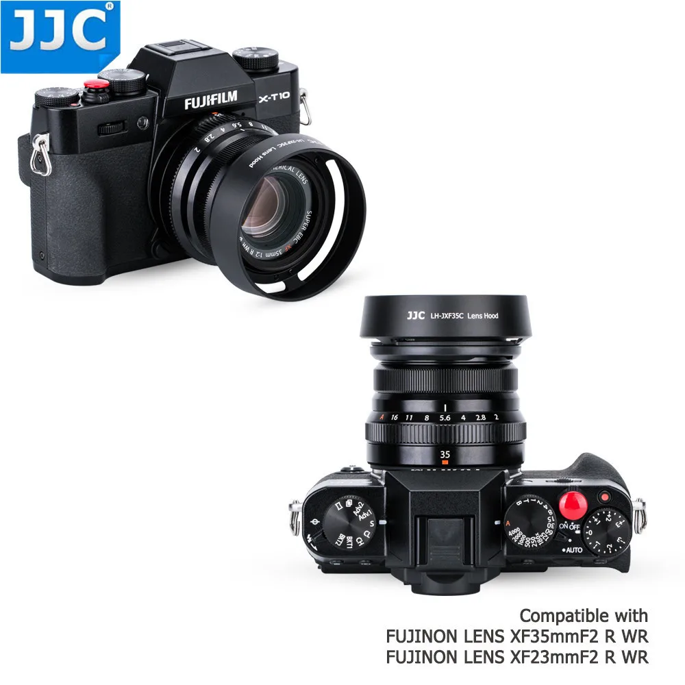 JJC байонетная круглая бленда объектива камеры 43 мм размер резьбы заменяет Fujifilm LH-XF35-2 для FUJINON объектив XF35mm/25mm F2 R WR