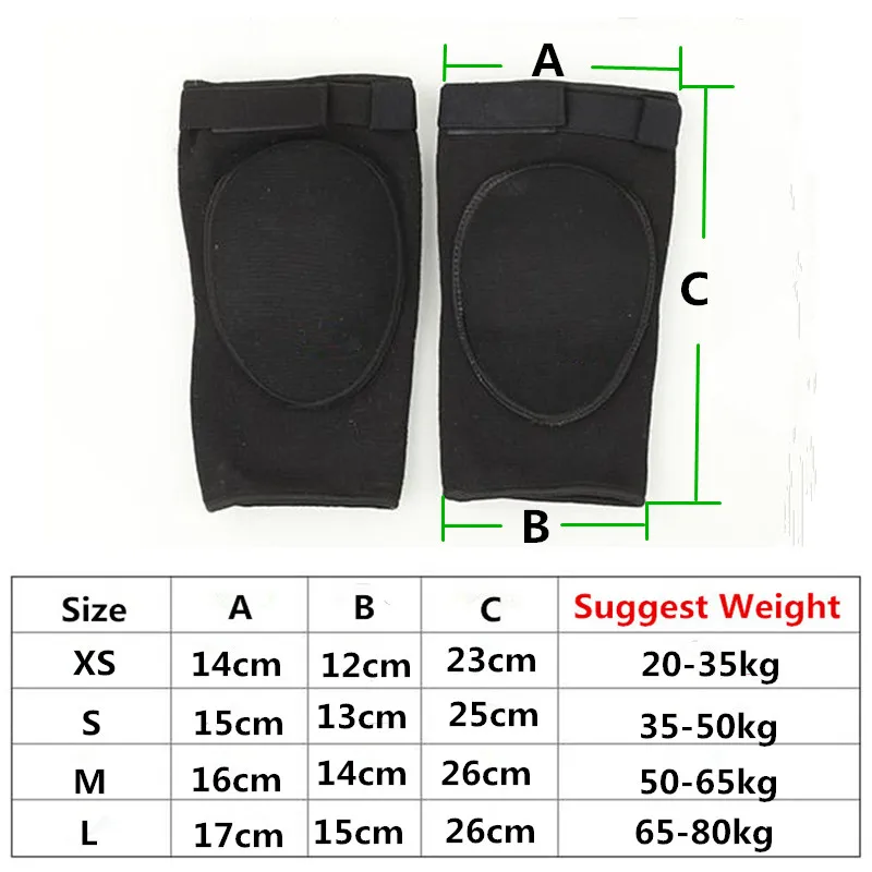 Volleyball Knee Pad Size Chart