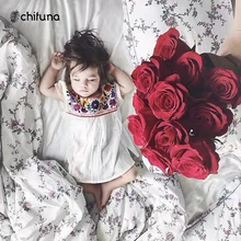 Chifuna/новое летнее платье с вышивкой для девочек повседневная одежда в китайском стиле платья для маленьких девочек 12 мес.-5 лет, детские платья