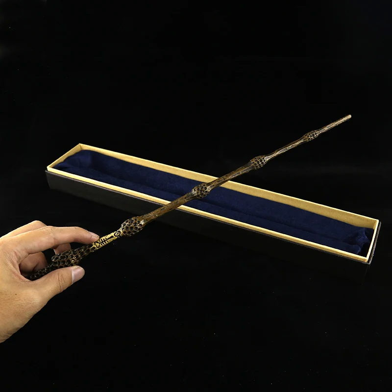 

Movie Harry Potter Cosplay Albus Dumbledore Magical Wand The Elder Magic Stick In Gift Box Metal Core By Hand Painted Magic Wand