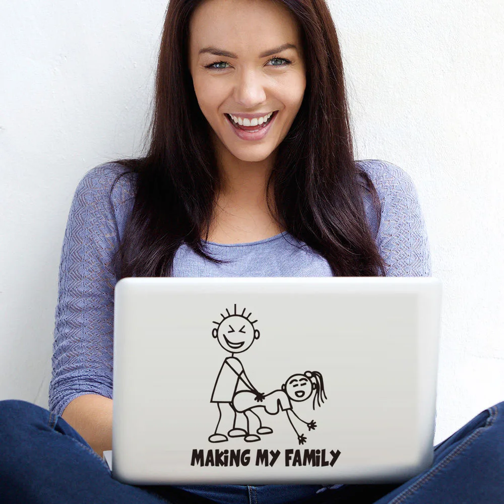 Making My Family Wall Stickers Funny Creative Cartoon Pattern Car