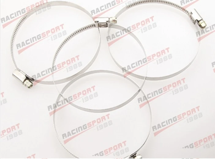 

4 Pcs Stainless Steel Adjustable Drive Hose Clamps Fuel Line Worm Clips 80mm-100mm