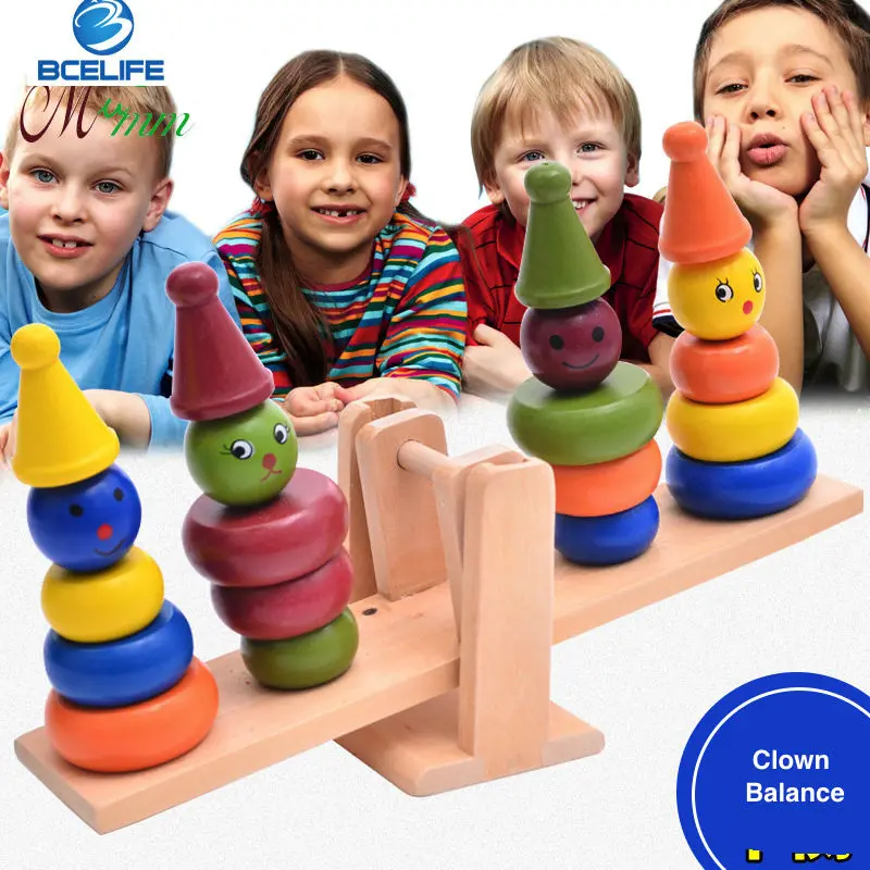 Cartoon Design Montessori Equipment Educational Toy Wooden Scale Children s Balance Toys For Children WD41 41