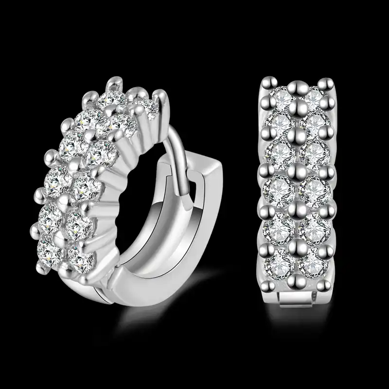 925 Стерлинговое серебро Женская циркониевая серьги Han edition Новые женские хрустальные серьги ювелирное украшение с оригинальным дизайном xh-08