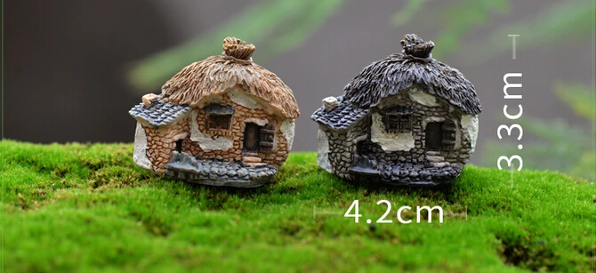 1 шт. милый мини-дом DIY смолы фея сад ремесло украшения миниатюрный микро гном подарок Террариум F0189