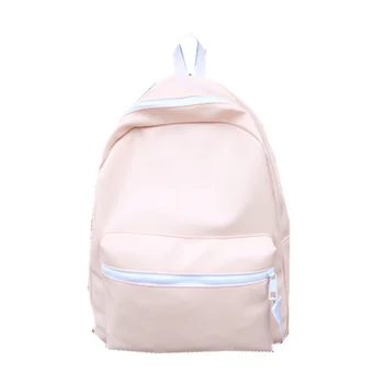 

2018 New Pure Color Simple Waterproof Shoulder Backpack Korean Edition Leisure Street Couple Backpack