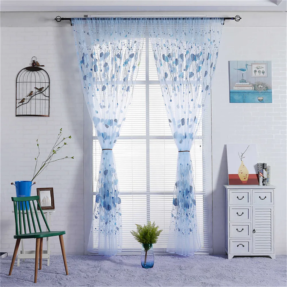 

100*200CM Light Filtering Blackout Curtains Curtains for the Living Room Modern Bedroom Window Curtains Blinds Kitchen Curtains