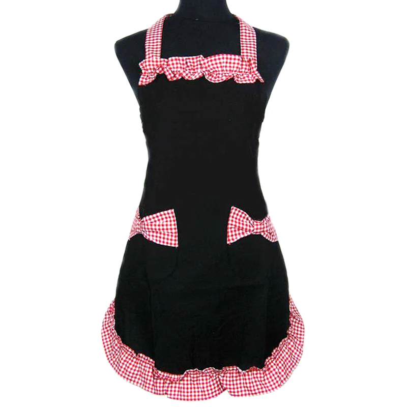 Vintage Women Princess Apron Kitchen Restaurant Bib Cooking Aprons With