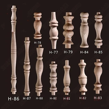 

20Pcs Beech Unpainted Unfinished Wood Craft Spindles Baluster for Home Restaurant Decor Repair Decoration