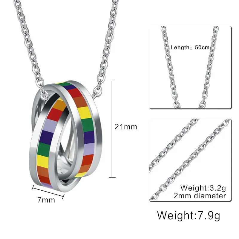 

TN82 Rainbow Necklace Rainbow s925 silver pendant pull/comrade pendant wholesale
