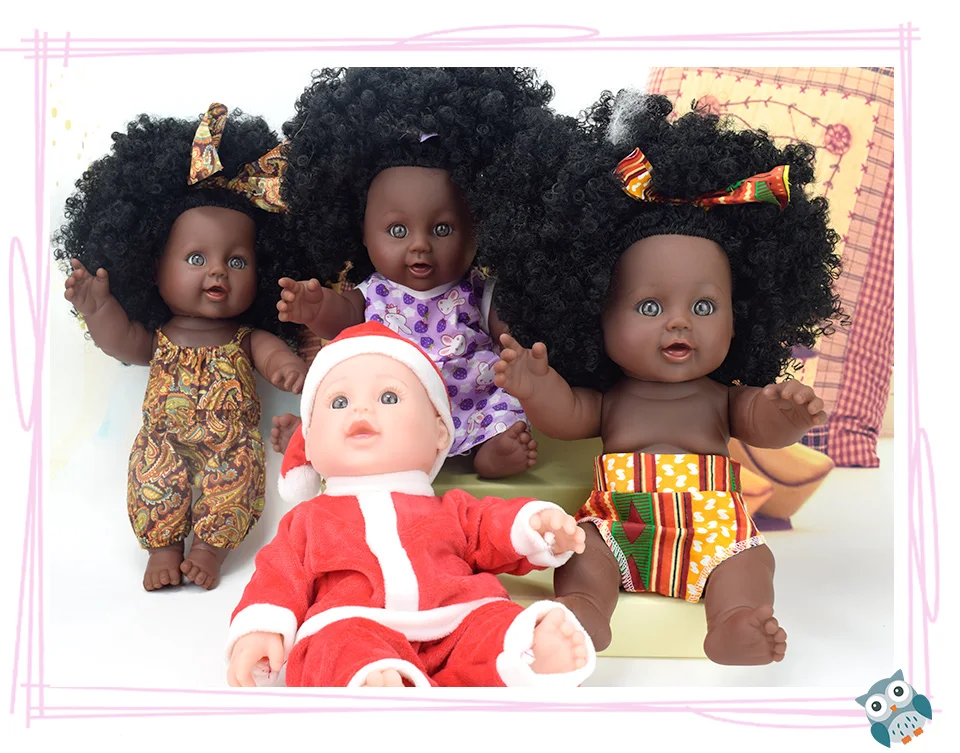 Африканская черная Детская кукла reborn girl 12 дюймов желтая boneca corpo inteiro de silicone reborn baby dolls поп реалистичные дети