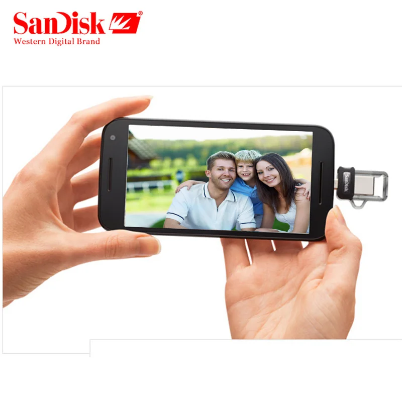 SanDisk OTG USB флэш накопитель 32 Гб 64 16 Usb 3 0 Флешка двойной 128 ГБ диск мини для телефонов