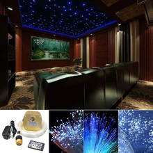 16W мерцание RGBW волоконно-оптический Звездный потолочный комплект смешанные 335 шт*(0,75+ 1+ 1,5 мм)* 3/4M волоконно-оптический звуковой активный музыка активных Управление