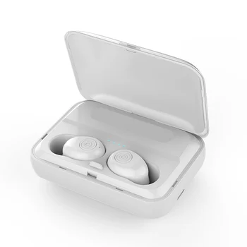 

New Arrival Auto Power on Power off Wireless BT 5.0 Earbuds Mini In-Ear Ear Buds IP68 Waterproof TWS Earphones With Power Bank