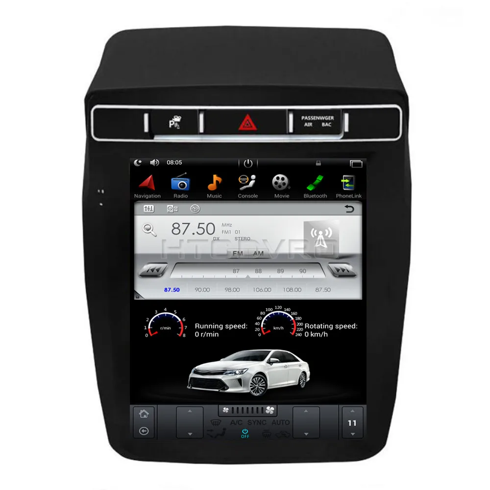 Excellent YMODVHT 10.4inch Telsa Style Vertical Screen Quad Core Android 7.1 2GB RAM Car DVD GPS for VW Touareg 2010-2015 2016-- RDS Radio 10