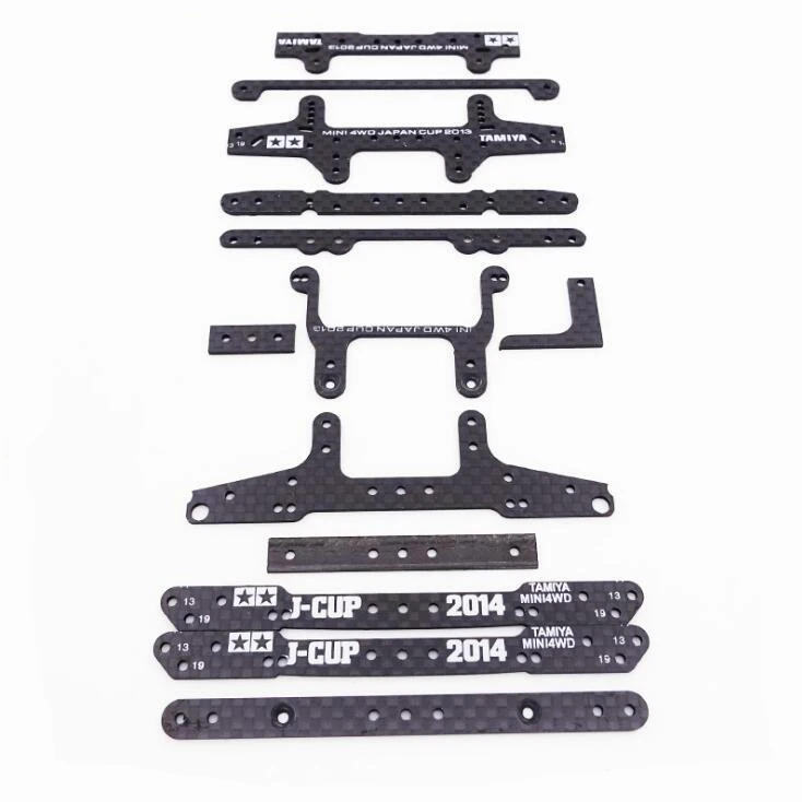 

S2 Chassis Carbon Fiber Reinforcing Plates Kit With Brake Spare Parts For Tamiya Mini 4WD Racing Car Model