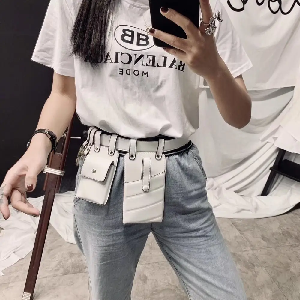 

Stylish Women Fanny Pack PU Leather Waist Bag For Girls Cell Phone Belt Bag New Designer Bum Bags For Lady Crossbody Chest Bags