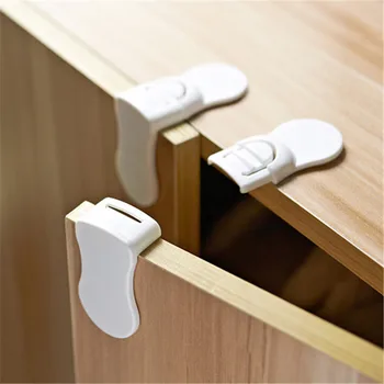 

2PCS Drawer Lock For Children Safety Lock Baby Door Safety Buckle Prevent Open Drawer Cabinets Anti Pinch Hand Protect