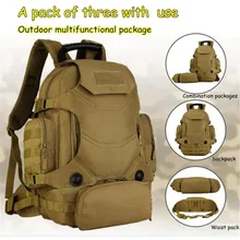 Модные Для мужчин женских сумок нейлоновый рюкзак Повседневное 40 литров многофункциональные военные Тип застежки: молния Основной материал: 14 дюймов ноутбука водостойкая