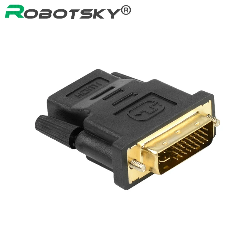 HDMI Женский к DVI мужской конвейер 1080P позолоченный HDMI DVI 24+ 1 кабель-адаптер для HDTV компьютерного проектора